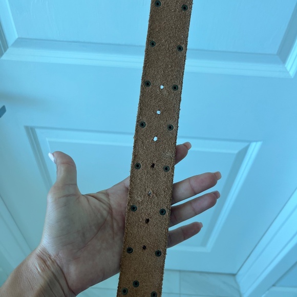 Ed Hardy Leather Belt – Ombre Blue & Pink Studded – Size M - Picture 4 of 8